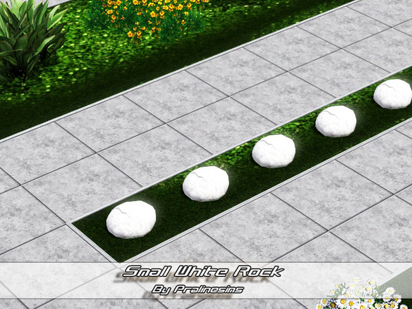 Sims 3 — Small White Rock by Pralinesims — By Pralinesims