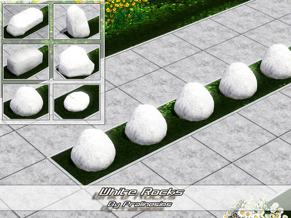 Sims 3 — White Rocks by Pralinesims — By Pralinesims
