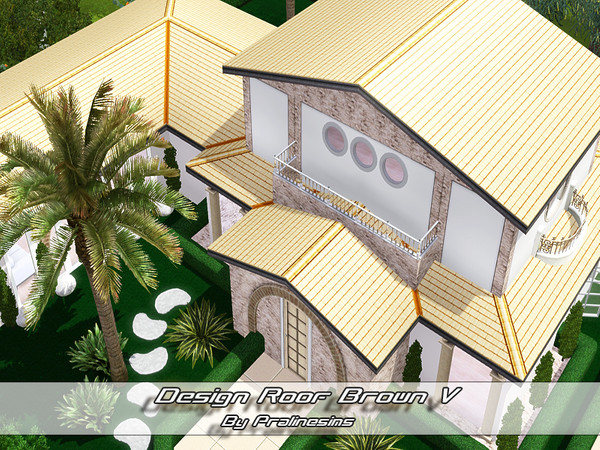 Sims 3 — Design Roof Brown V by Pralinesims — by Pralinesims