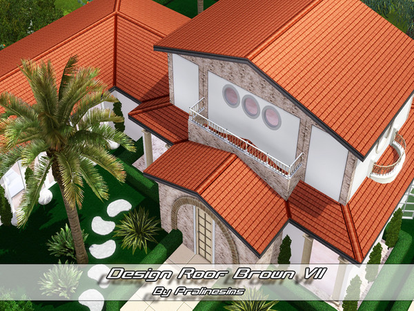 Sims 3 — Design Roof Brown VII by Pralinesims — by Pralinesims