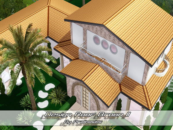 Sims 3 — Design Roof Brown II by Pralinesims — By Pralinesims