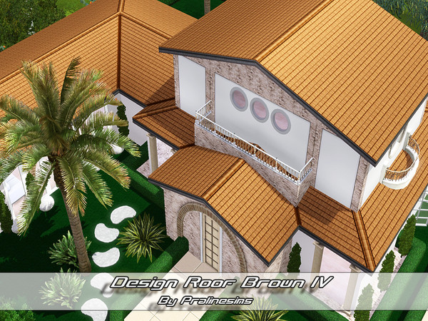 Sims 3 — Design Roof Brown IV by Pralinesims — by Pralinesims