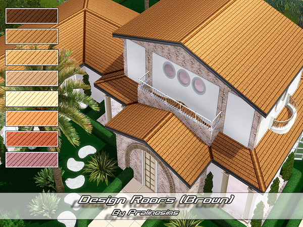 Sims 3 — Design Roofs Brown by Pralinesims — By Pralinesims