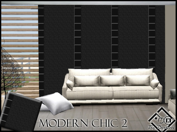 Sims 3 — Modern Chic 2 by Devirose — Black elegant pattern-Created with tool CAP of EA-base game compatible,no need