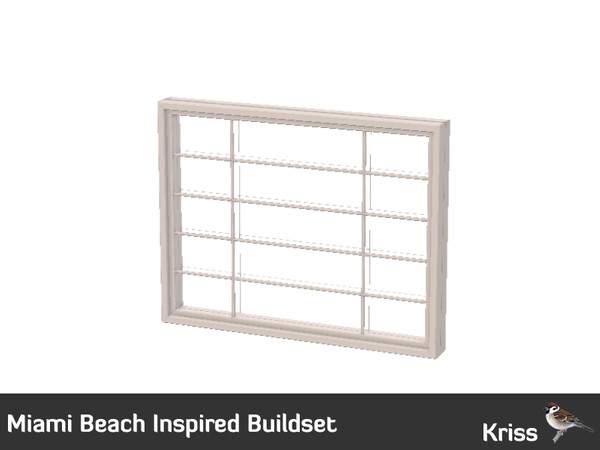Sims 3 — Miami Beach Window - 2 tile B by Kriss — Sleek and simple modern window. Made by Kriss@TSR. TSRAA.