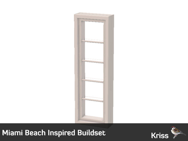 Sims 3 — Miami Beach Window - Narrow Center by Kriss — Sleek and simple modern window. Made by Kriss@TSR. TSRAA.