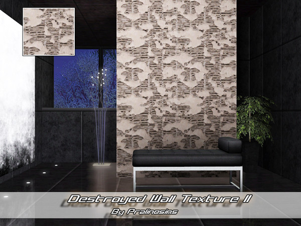 Sims 3 — Destroyed Wall Texture II by Pralinesims — By Pralinesims under: Masonry