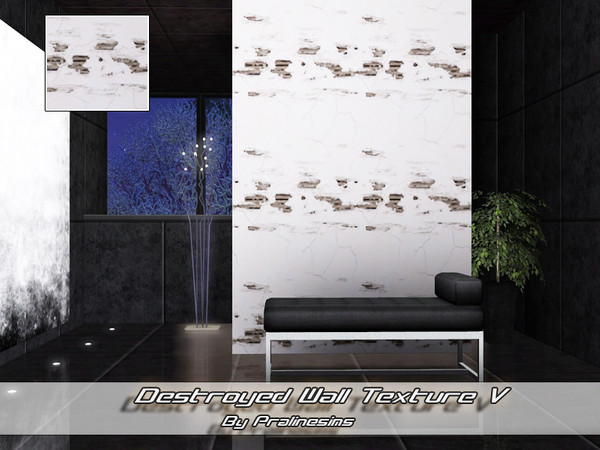 Sims 3 — Destroyed Wall Texture V by Pralinesims — By Pralinesims under: Masonry