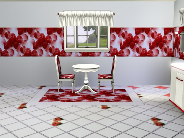 Sims 3 — Raspberry Delight_2_whisperingsim by whisperingsim — A pattern featuring fresh raspberries floating on a sea of