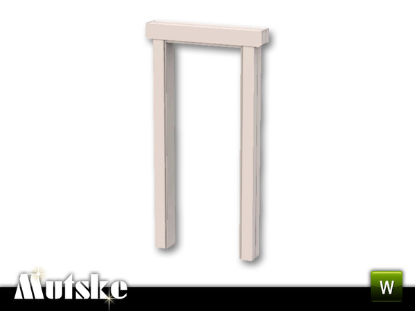 Sims 3 — Fana Arch Single 2x1 by Mutske — Scandinavian type of Arch. Made of good quality timber. 4 Recolorable parts.