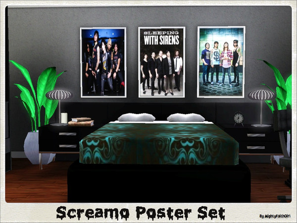 Sims 3 — Screamo Poster Set by mightyfaithgirl — Your Scene Teen Sims will SCREAM with delight over this set of 3