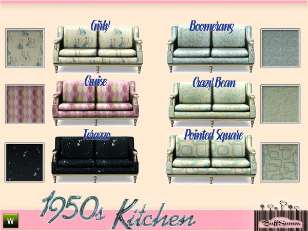 Sims 3 — 1950s Pattern **** by BuffSumm — Let your Sim rock the 50ies! Teengirls in Petticoat, Elvis and Rock'n'Roll.