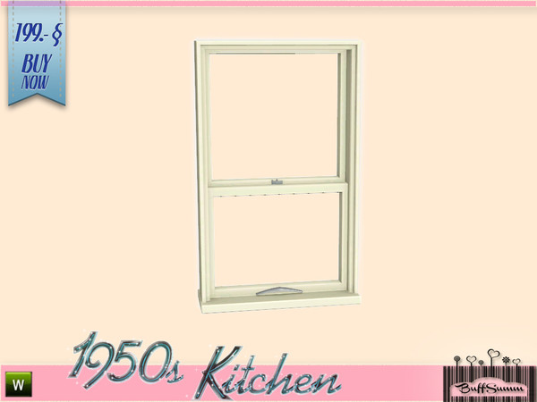Sims 3 — 1950s Kitchen Window 1x1 by BuffSumm — Let your Sim rock the 50ies! Teengirls in Petticoat, Elvis and