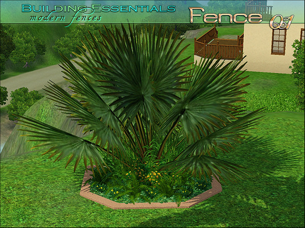 Sims 3 — Modern Fence 01 by Playful — A modern solid trim for common design aesthetics.