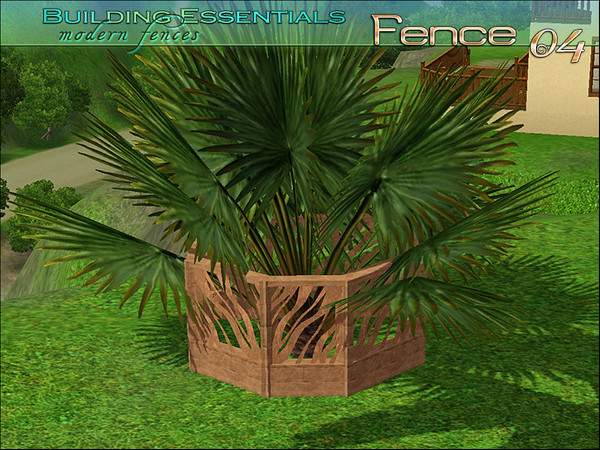 Sims 3 — Modern Fence 04 by Playful — A modern decorative fence for indoor or outdoor design aesthetics.