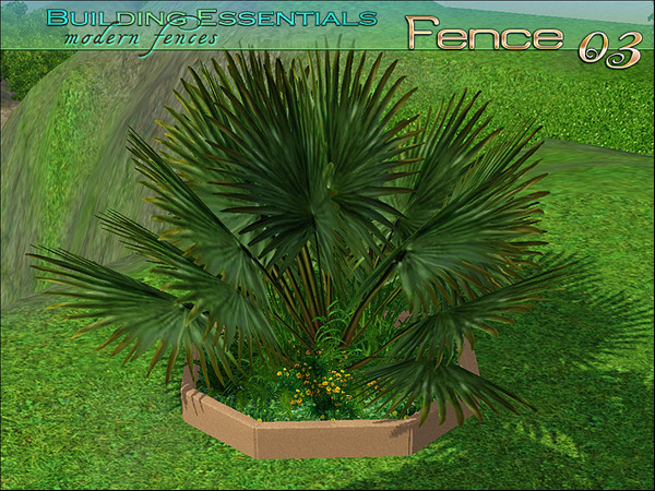 Sims 3 — Modern Fence 03 by Playful — A modern solid trim for common design aesthetics.