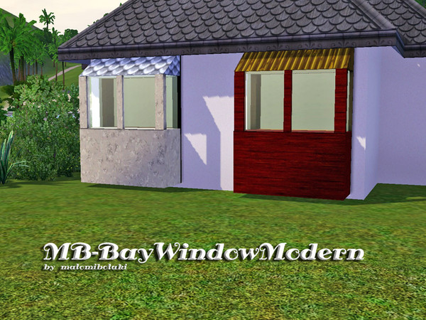 Sims 3 — MB-BayWindowModern by matomibotaki — MB-BayWindowModern, new bay-window mesh with clear lines, 3 recolorable