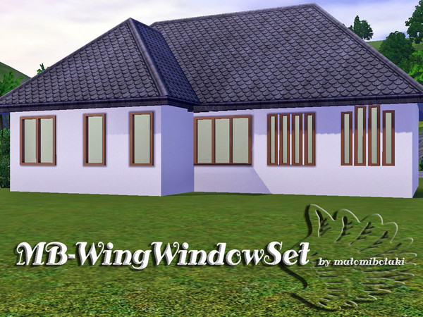 Sims 3 — MB-WingWindowSet by matomibotaki — MB-WingWindowSet, 6 different new window meshes, all are counter-high and