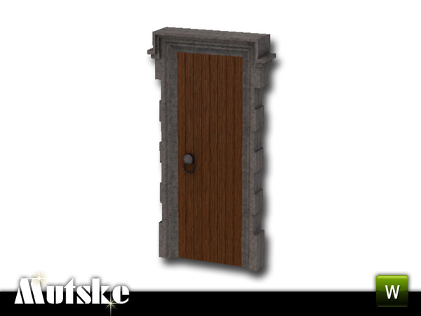 Sims 3 — Tudor Door Privat Single 2x1 by Mutske — Tudor style door with traditional material like wood, stone and lead. 4