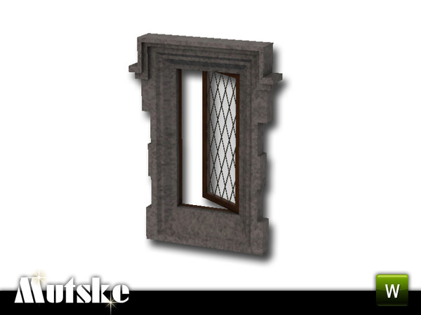 Sims 3 — Tudor Window Counter Open 1x1 by Mutske — Tudor style window with traditional material like wood, stone and