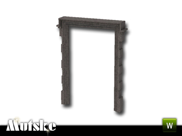 Sims 3 — Tudor Arch 2x1 by Mutske — Tudor style arch with traditional material like wood, stone and lead. 2 Recolorable