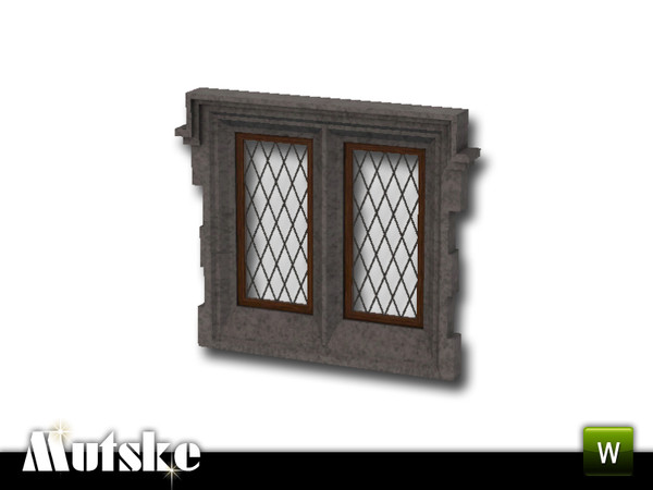 Sims 3 — Tudor Window Counter 2x1 by Mutske — Tudor style window with traditional material like wood, stone and lead. 4