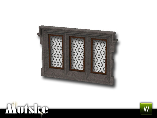 Sims 3 — Tudor Window Counter 2x1 by Mutske — Tudor style window with traditional material like wood, stone and lead. 4