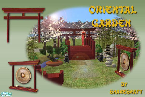 Sims 2 — Oriental Garden by Shakeshaft — A set of objects for you to create an Oriental Style Garden for your Sims, set