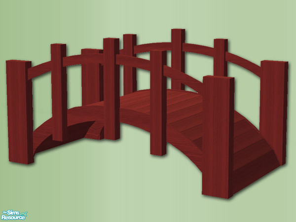 Sims 2 — Decorative Bridge - Mesh by Shakeshaft — Part of a set of objects for you to create an Oriental Style Garden for