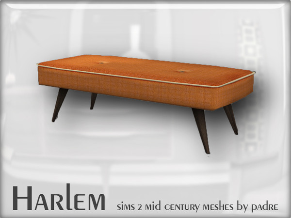 Sims 2 — Harlem Mid Century - Fabric Coffee Table by Padre — A large set of meshes inspired by the mid century era. 