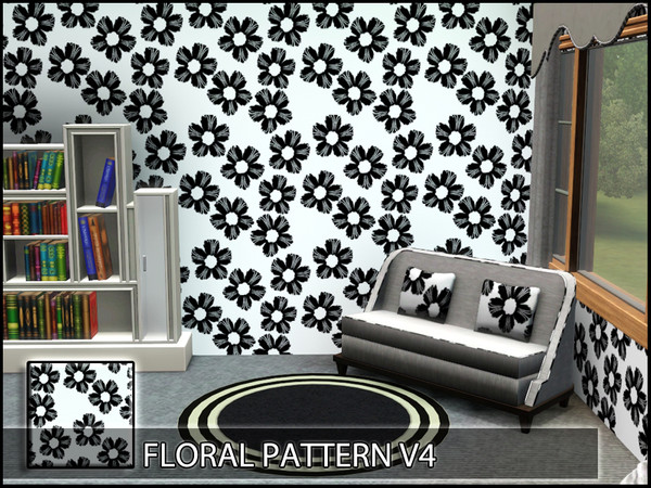 Sims 3 — Floral pattern V4 by mix_666 — Floral pattern V4