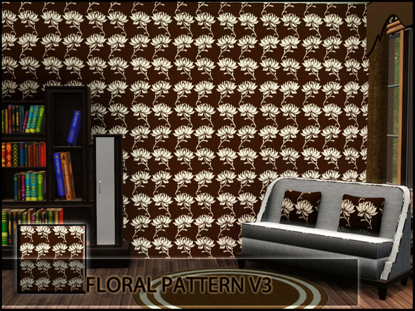 Sims 3 — Floral pattern V3 by mix_666 — Floral pattern V3