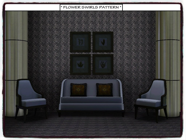 Sims 3 — Flower Swirls - *PATTERN* by Xodess — Flower Swirls abstract pattern for any use you desire; whether it be to