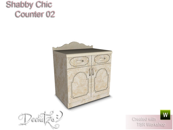 Sims 3 — Shabby Chic Counter 02 by deeiutza — Counter base country