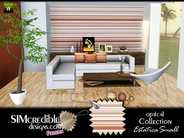 Sims 3 — Estatica Small by SIMcredible! — Optical Patterns collection by SIMcredibledesigns.com