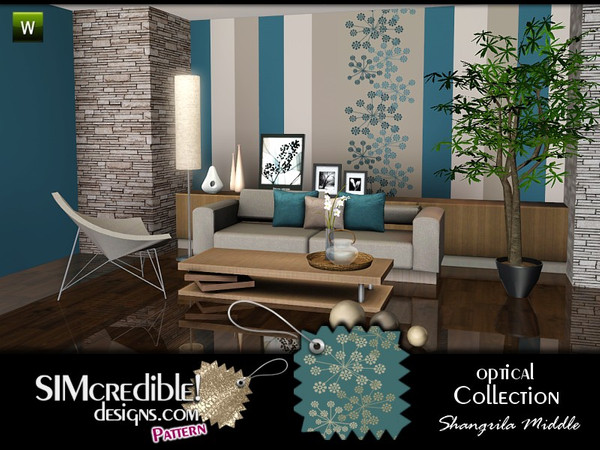 Sims 3 — Shangrila middle by SIMcredible! — Optical Patterns collection by SIMcredibledesigns.com
