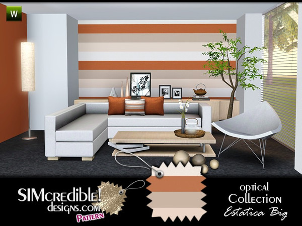 Sims 3 — Estatica Big by SIMcredible! — Optical Patterns collection by SIMcredibledesigns.com
