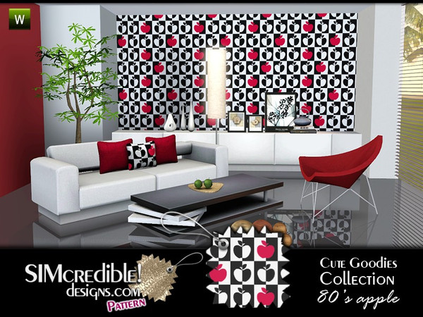 Sims 3 — 80's Apple by SIMcredible! — Hope your sims enjoy this funny Pattern by SIMcredibledesigns.com =)