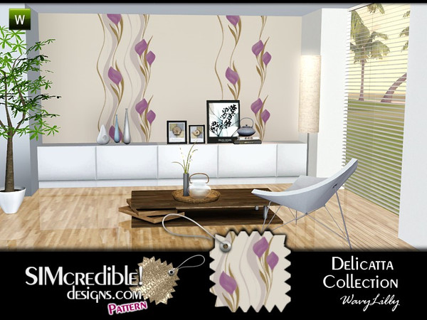 Sims 3 — Wavy Lily by SIMcredible! — Pattern with a touch of delicacy for your sims ^^ by SIMcredibledesigns.com