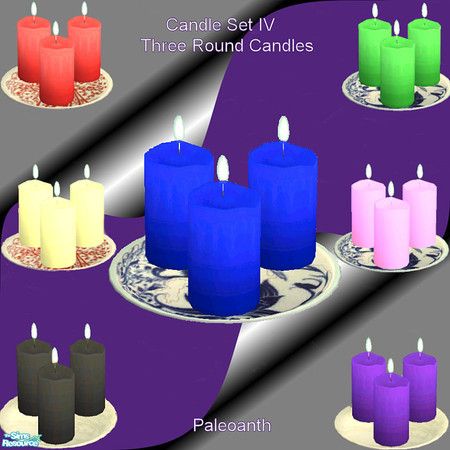 Sims 2 — Candle Set IXThree round candles by Paleoanth — This is the last of the candle sets. Part IX consists of three