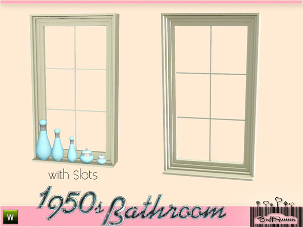 Sims 3 — 1950s Bathroom Window C by BuffSumm — Part of the *1950s Bathroom* ***TSRAA***