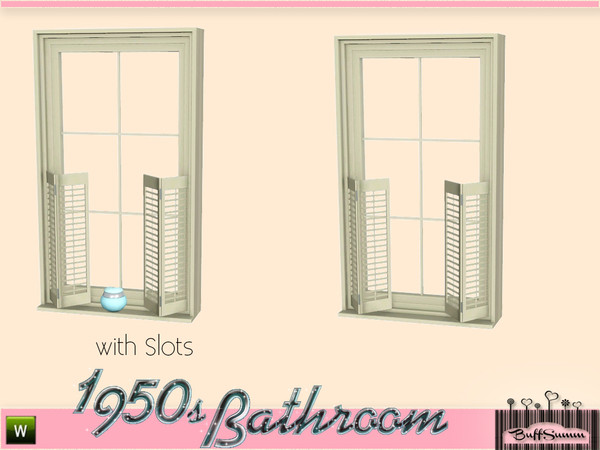 Sims 3 — 1950s Bathroom Window B by BuffSumm — Part of the *1950s Bathroom* ***TSRAA***