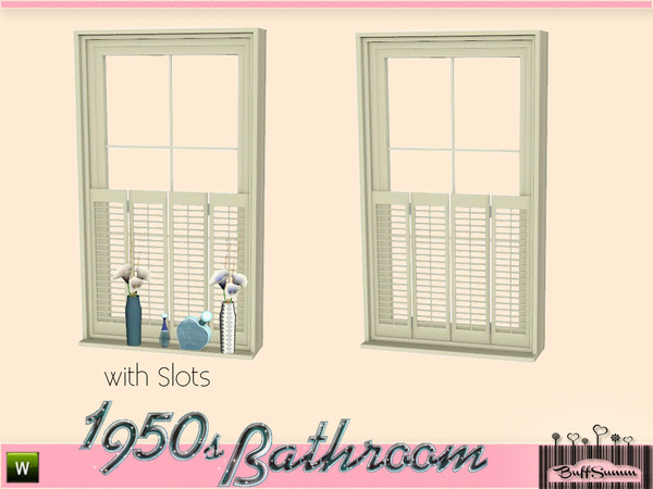 Sims 3 — 1950s Bathroom Window A by BuffSumm — Part of the *1950s Bathroom* ***TSRAA***