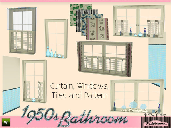 Sims 3 — 1950s Bathroom Part 3 by BuffSumm — Let your Sim rock the 50ies! Teengirls in Petticoat, Elvis and Rock'n'Roll.