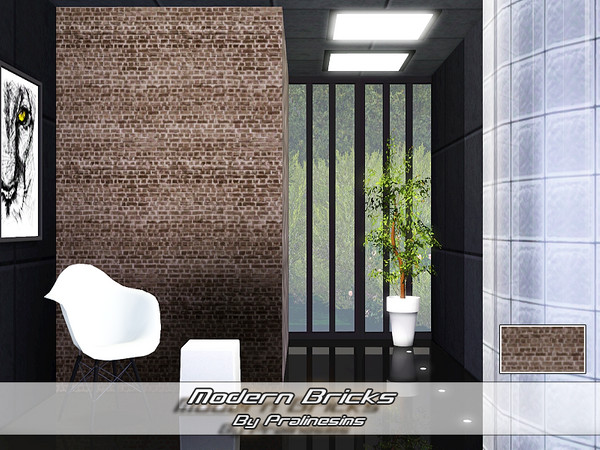 Sims 3 — Modern Bricks by Pralinesims — By Pralinesims under: Masonry