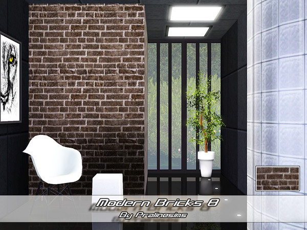 Sims 3 — Modern Bricks 8 by Pralinesims — By Pralinesims under: Masonry