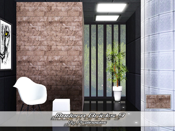 Sims 3 — Modern Bricks 9 by Pralinesims — By Pralinesims under: Masonry
