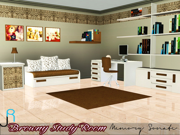 Sims 3 — Browny Study Office by Memory_Sonate — My next collection, another study room for your Teen - Adult Sims. Main