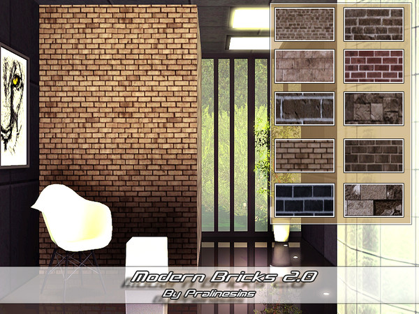 Sims 3 — Modern Bricks 2.0 by Pralinesims — By Pralinesims