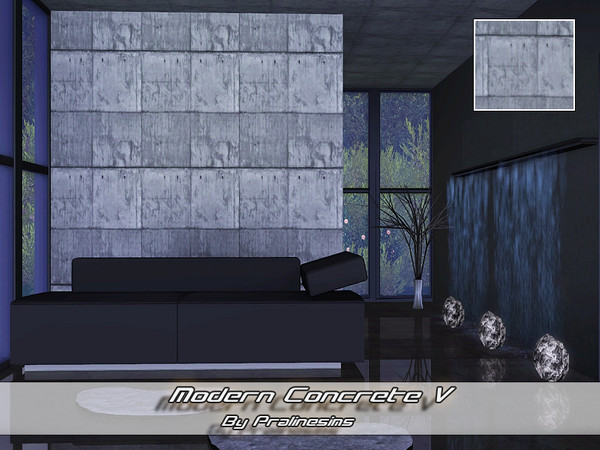 Sims 3 — Modern Concrete V by Pralinesims — By Pralinesims under: Masonry